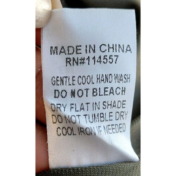 Anthropologie THML Size L Olive Green Animal Print Sleeveless Mock Neck Blouse - Picture 7 of 10